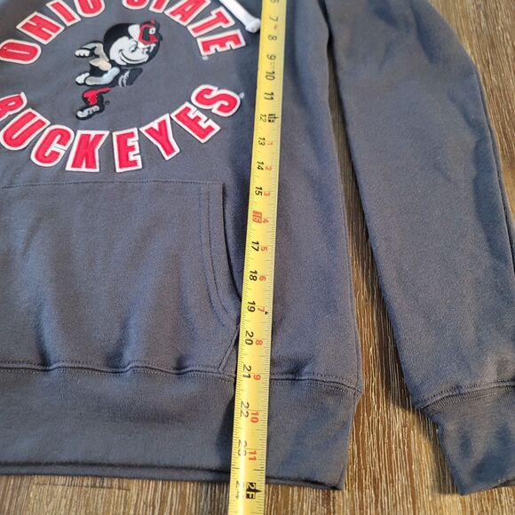Ohio State Buckeyes Stitched Campus Hoodie Sweatshirt Womens XS Gray - Picture 6 of 8